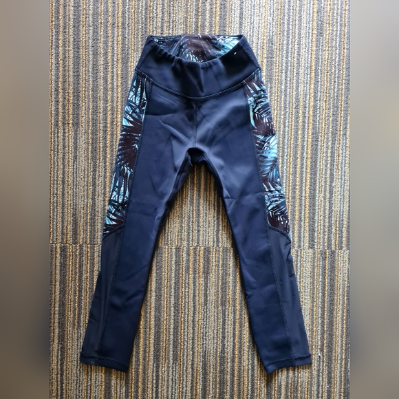 Blue ¾ Gym Leggings - Picture 1 of 2